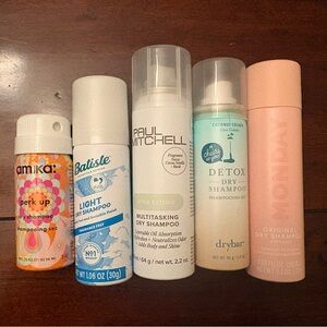 Set of 5 Dry Shampoos- Sample/Travel size